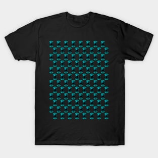 Turquoise Solar Eclipse Pattern T-Shirt